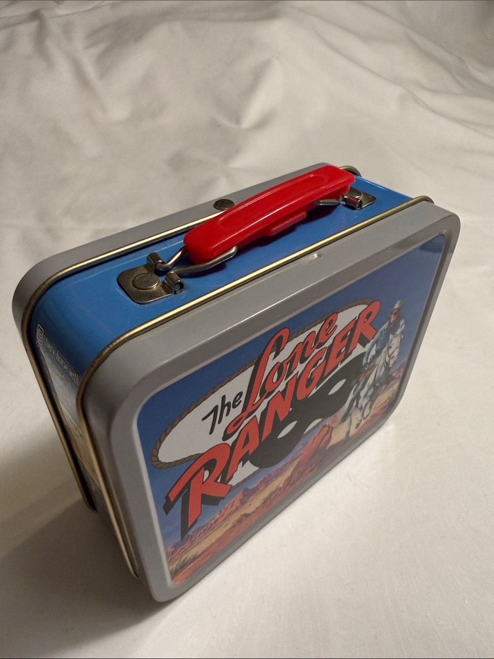 NWOT The Lone Ranger Kids Metal Lunchbox with Red Handle from Cheerios 2001